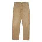 CARHARTT Mens Jeans Beige Regular Straight Denim W29 L32 Cotton Blend Zip