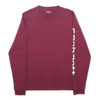 CARHARTT WIP Mens Maroon Long Sleeve Crew Neck Printed Logo T-Shirt M