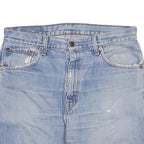 LEVI'S Mens Blue Denim Casual Shorts M W33 Cut-Off Distressed
