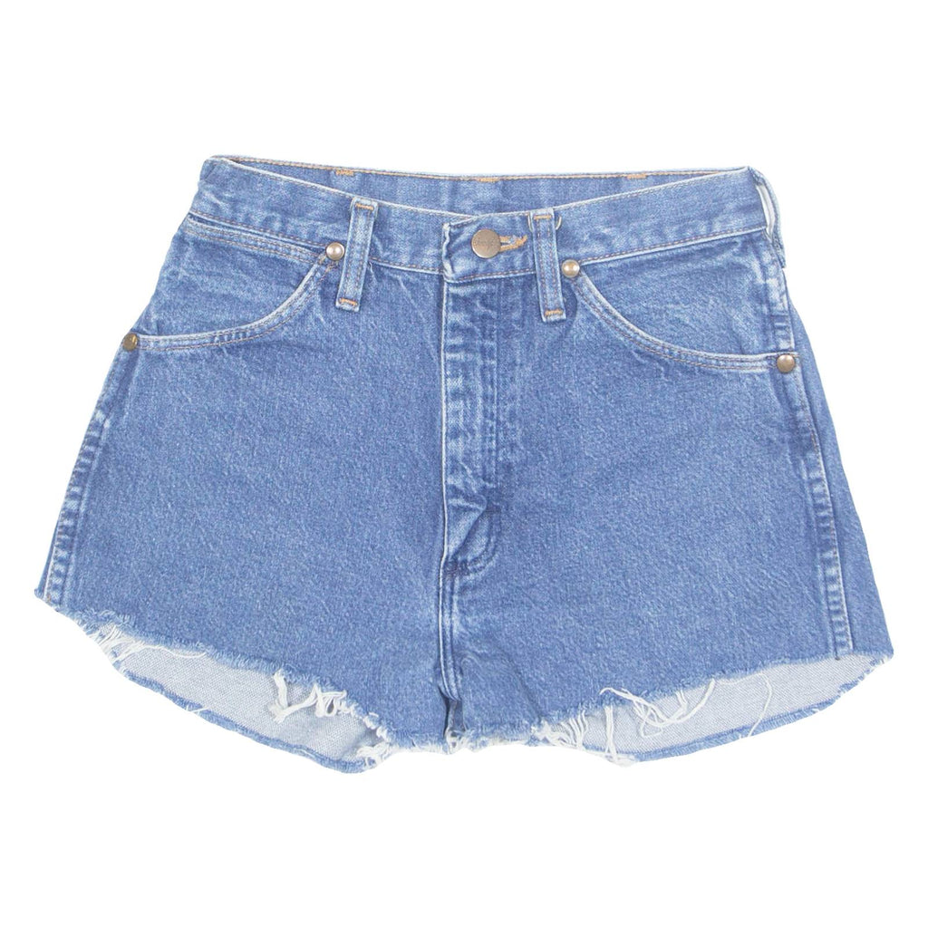 WRANGLER Cut Off Womens Denim Shorts Blue 90s XS W25