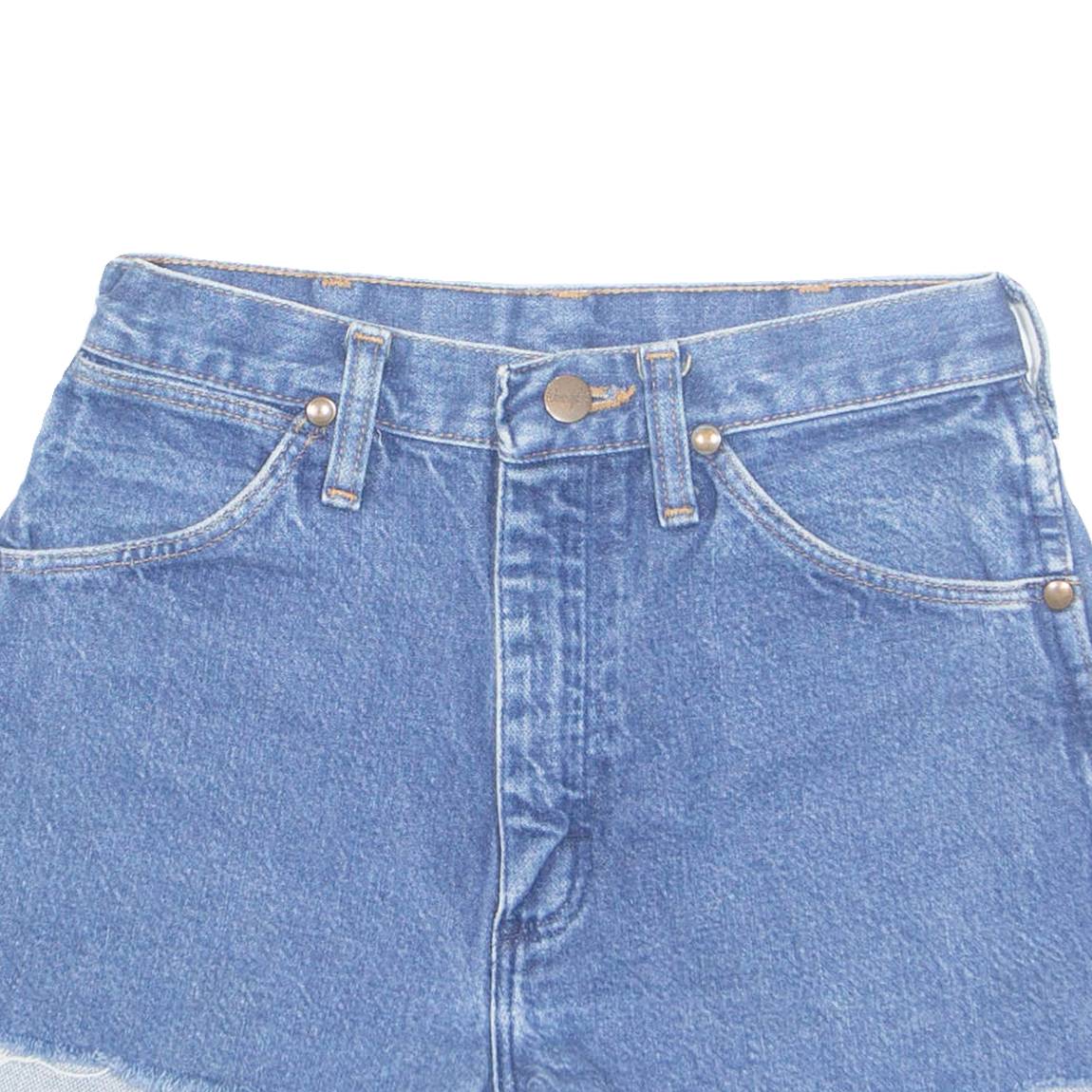 WRANGLER Cut Off Womens Denim Shorts Blue 90s XS W25