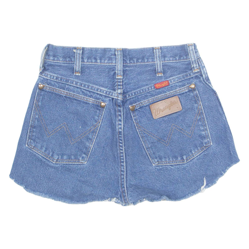 WRANGLER Cut Off Womens Denim Shorts Blue 90s XS W25