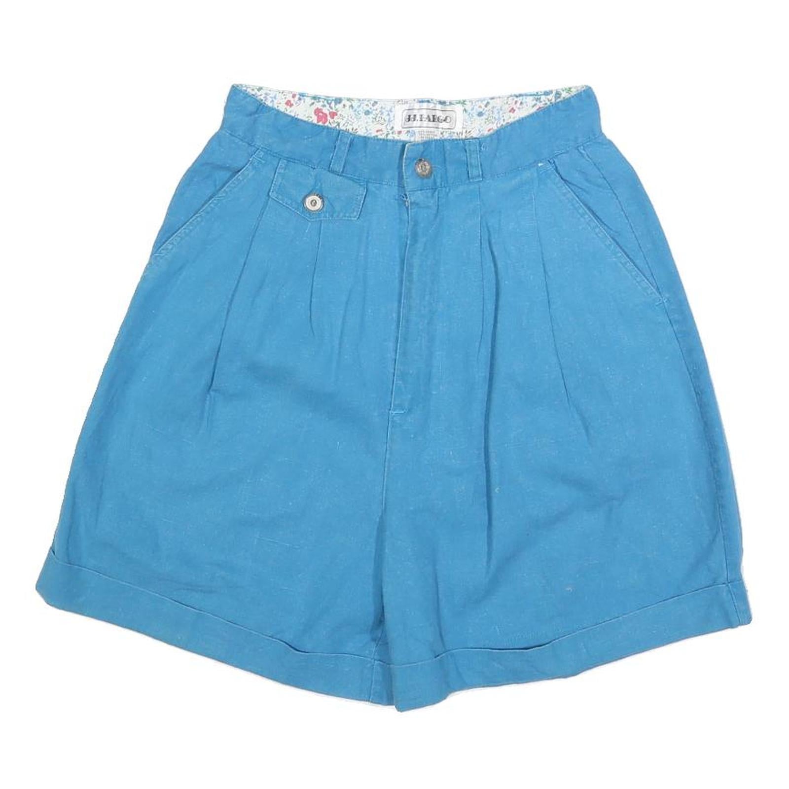 JJ FARGO Womens Shorts Blue Casual XS W25 Stylish Cotton Blend Summer