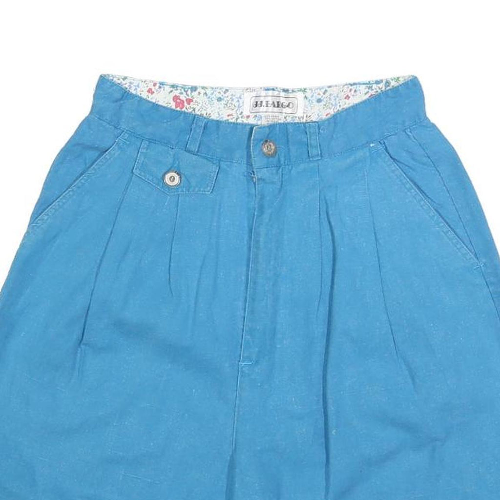 JJ FARGO Womens Shorts Blue Casual XS W25 Stylish Cotton Blend Summer