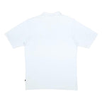 ADIDAS Mens White Short Sleeve Plain Polo Shirt M Cotton Blend Classic Fit
