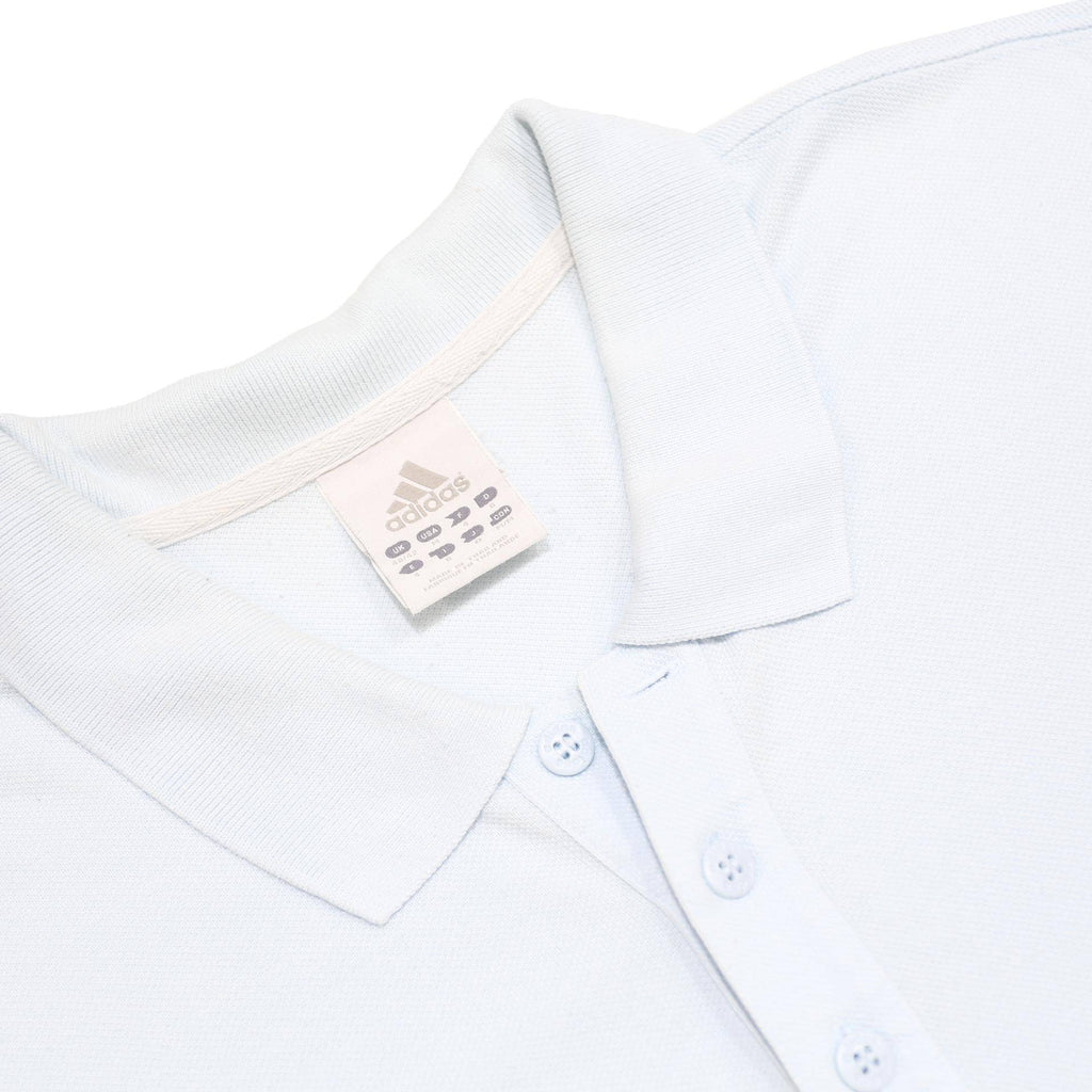 ADIDAS Mens White Short Sleeve Plain Polo Shirt M Cotton Blend Classic Fit