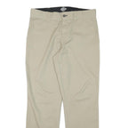 DICKIES Mens Cotton Blend Beige Regular Fit Straight Leg Trousers W32 L31