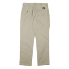 DICKIES Mens Cotton Blend Beige Regular Fit Straight Leg Trousers W32 L31