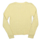 RALPH LAUREN POLO JEANS COMPANY Boys Yellow Cable Knit Crew Neck Jumper M Cotton
