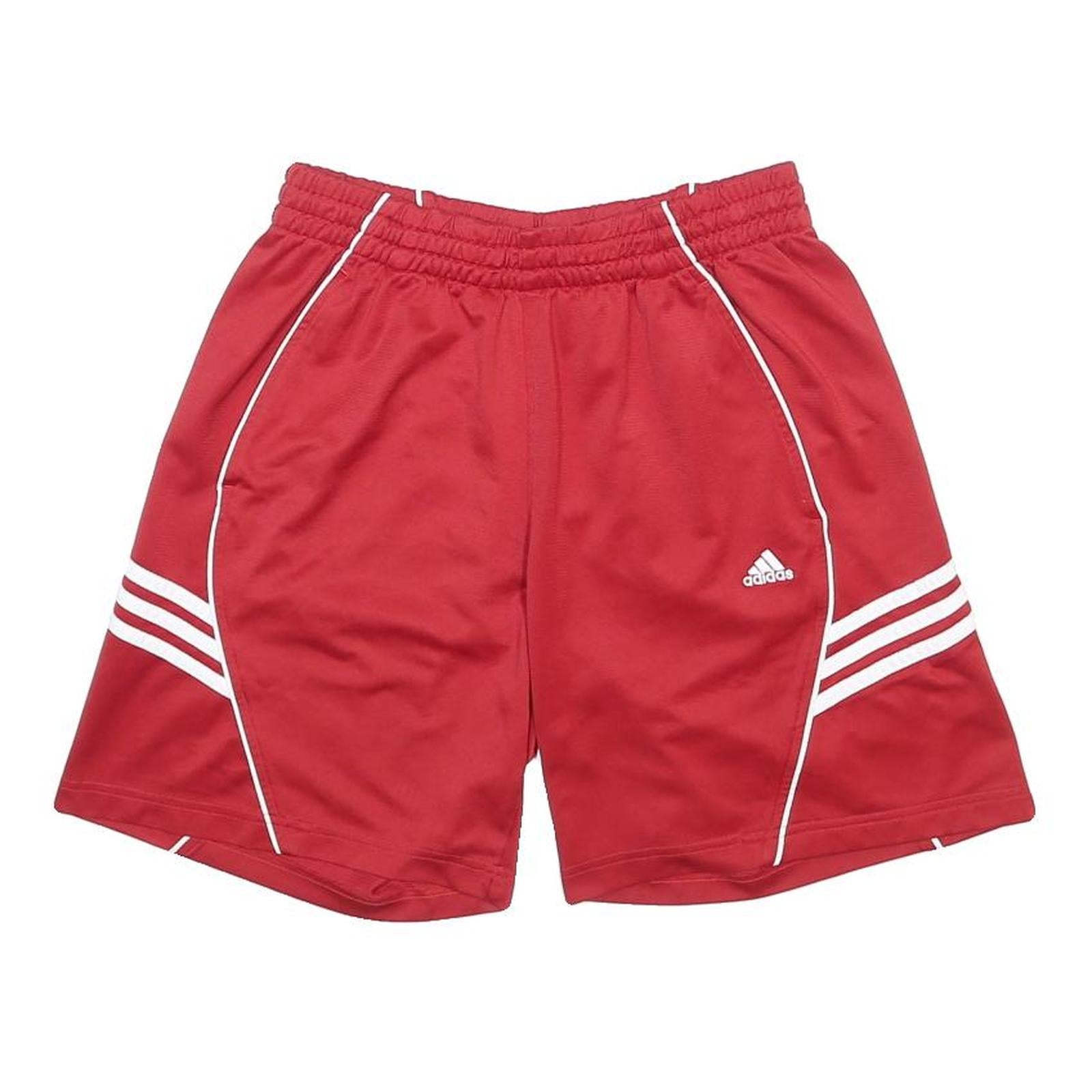 ADIDAS Mens Red Casual Polyester Sports Shorts M W26 Lightweight Comfort