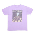 Mens Purple Abbey Road Graphic T-Shirt L Short Sleeve Crew Neck Cotton Blend