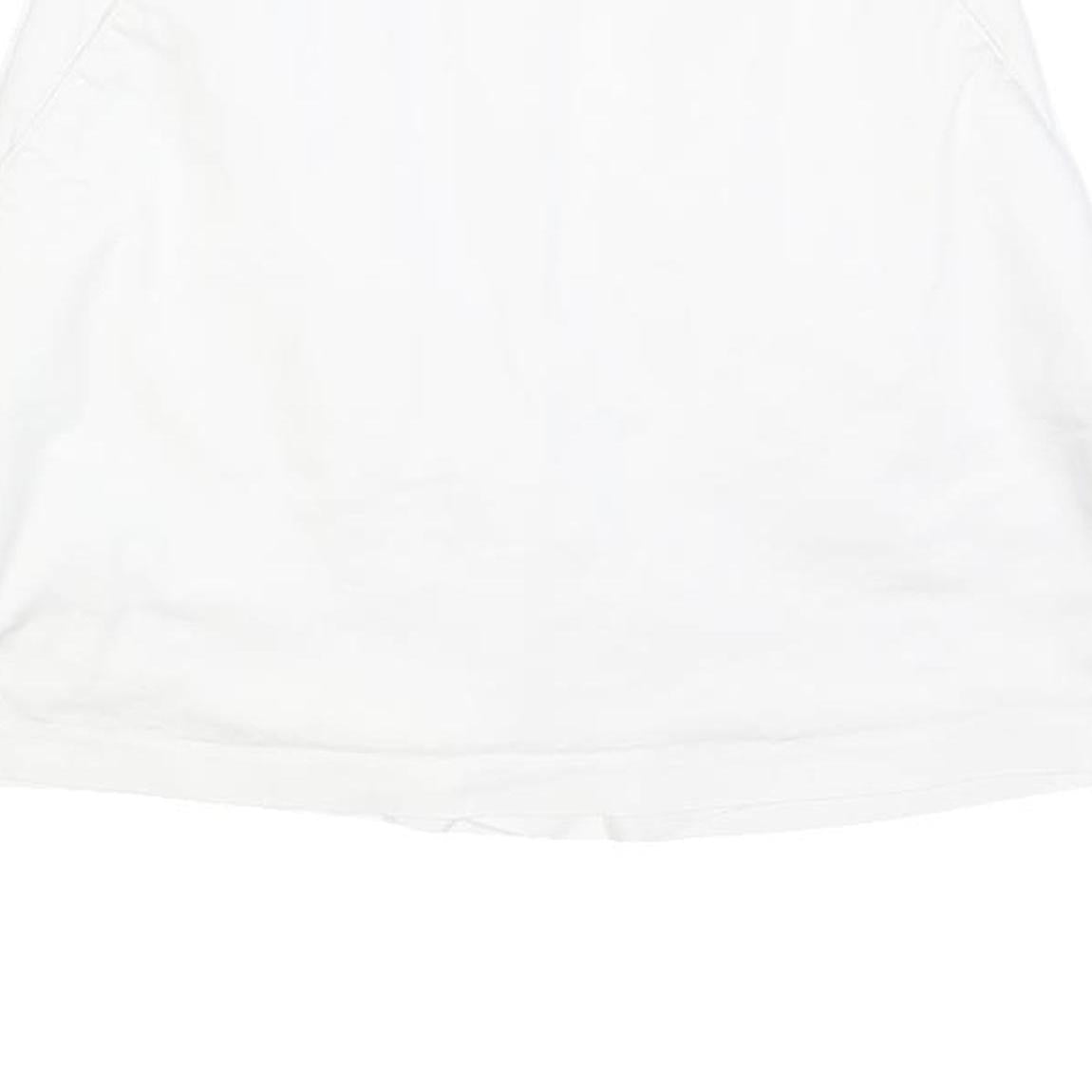 ADIDAS Womens White Mini Cotton Blend Skort S Sports Casual Zip Pocket