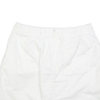 ADIDAS Womens White Mini Cotton Blend Skort S Sports Casual Zip Pocket