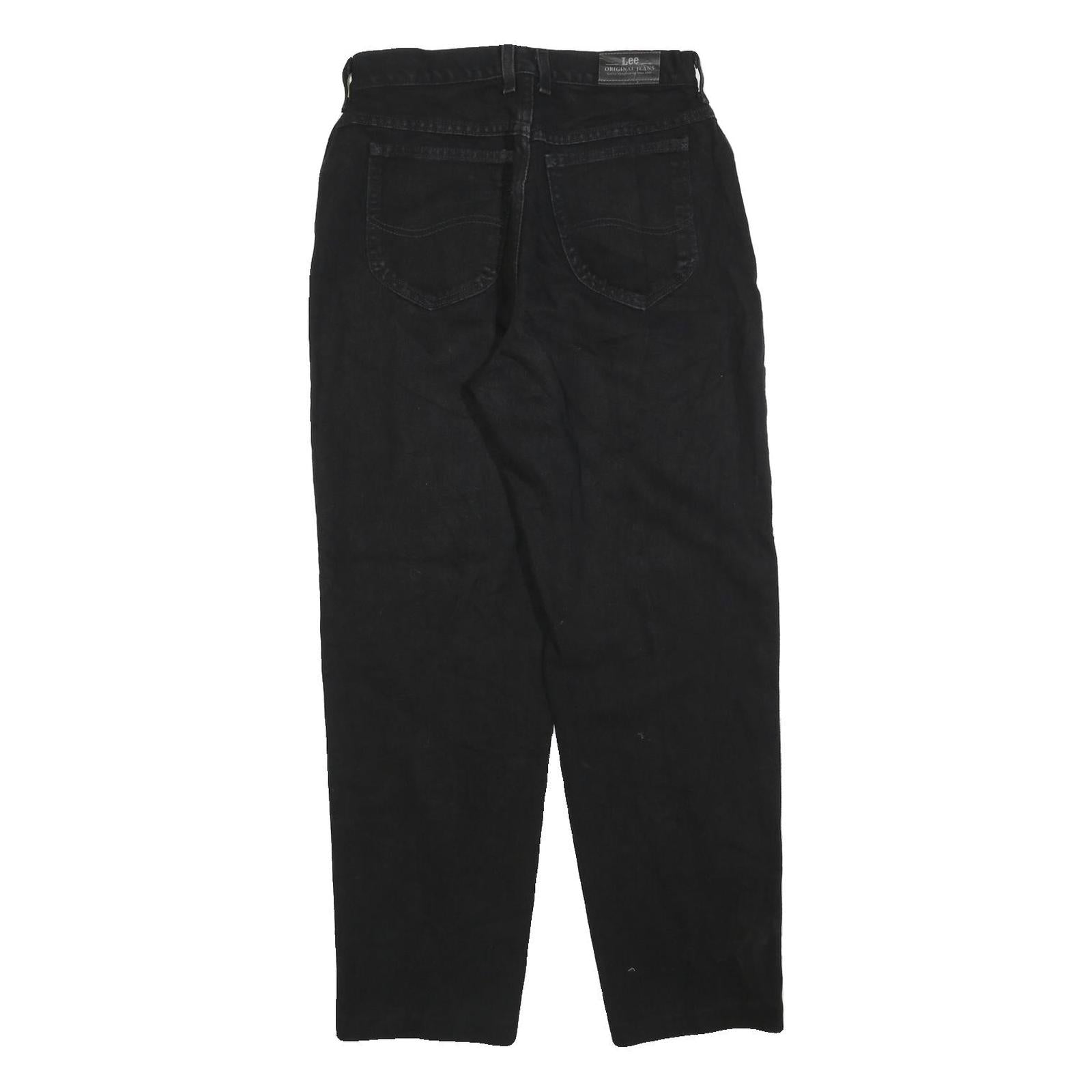 LEE Womens Jeans Black Regular Straight Denim W30 L30 Classic Fit Zip Closure