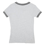 HARD ROCK CAFE Womens Grey V-Neck T-Shirt XS Short Sleeve Logo Print Casual