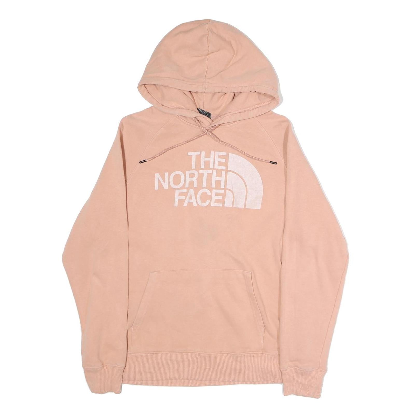THE NORTH FACE Womens Pink Pullover Hoodie M Logo Print Casual