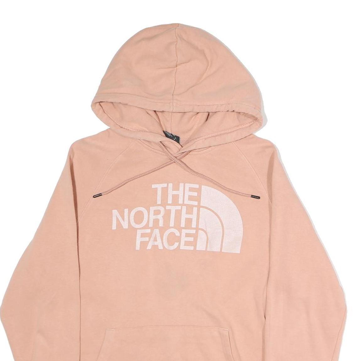 THE NORTH FACE Womens Pink Pullover Hoodie M Logo Print Casual