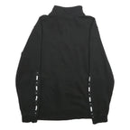 PUMA Mens Black Half Zip M Logo Tape Sweatshirt Cotton Blend Pullover