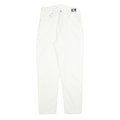 KIPLING Womens Cotton Blend White Regular Fit Straight Leg Trousers W28 L27