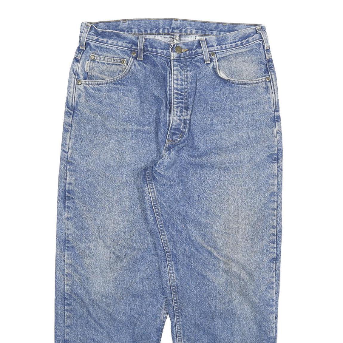 CARHARTT Mens Jeans Blue Relaxed Straight Denim Medium W33 L28 Durable Workwear
