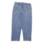 CARHARTT Mens Jeans Blue Relaxed Straight Denim Medium W33 L28 Durable Workwear