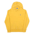 CHAMPION Mens Yellow Hoodie M Cotton Blend Pullover Classic Logo Sweatshirt