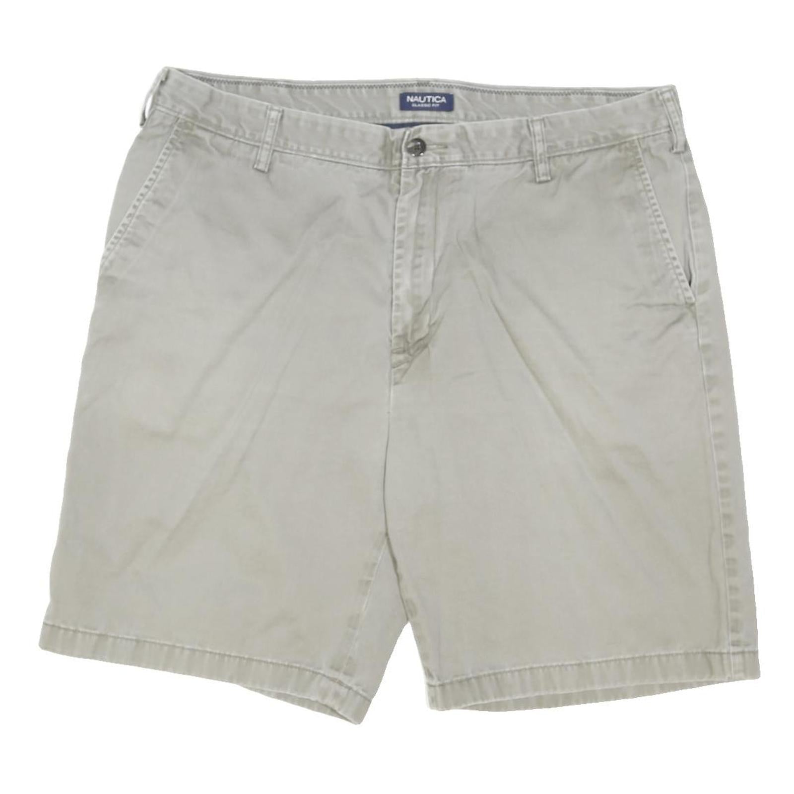 NAUTICA Mens Shorts Beige Casual Plain L W38 Classic Cotton Blend Comfort