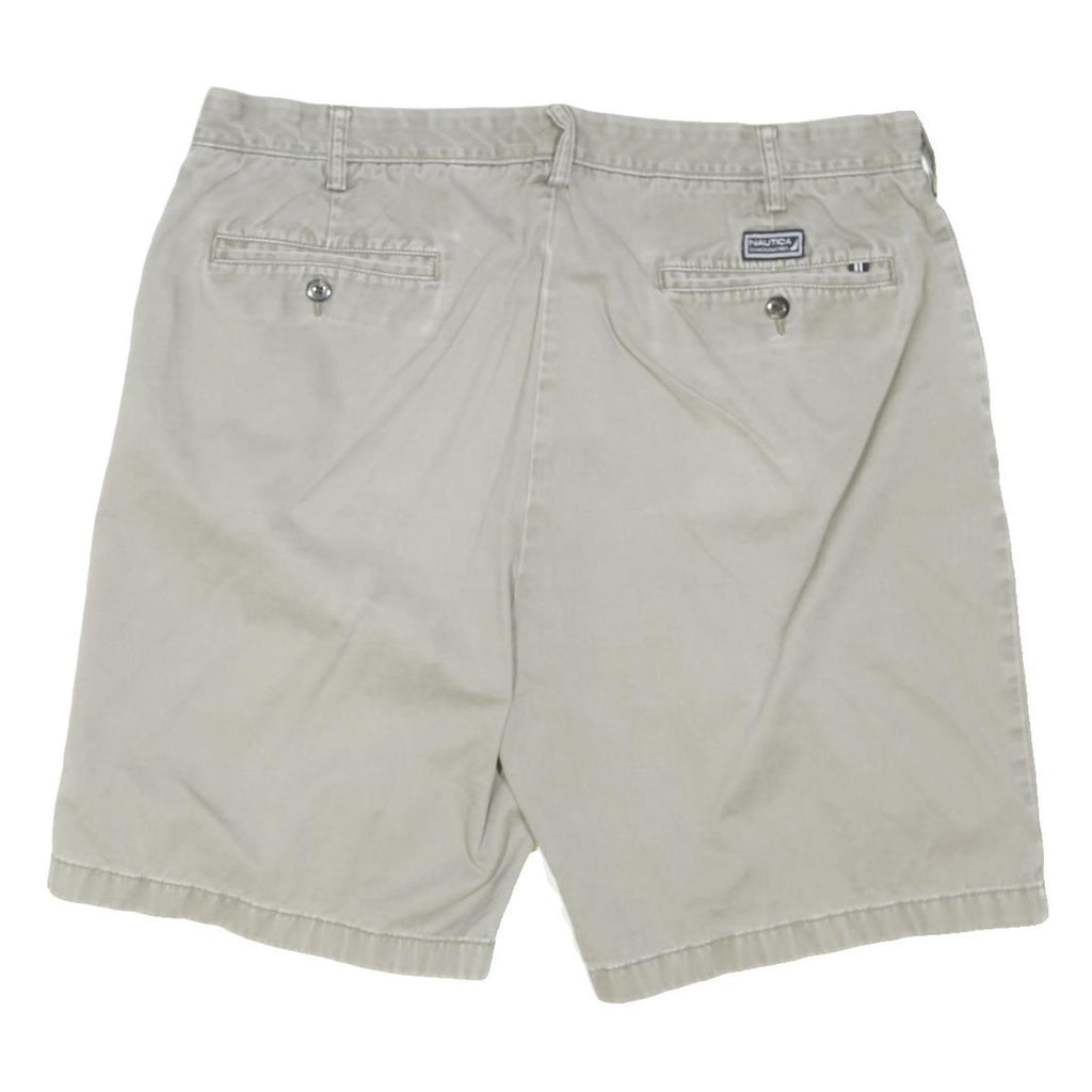 NAUTICA Mens Shorts Beige Casual Plain L W38 Classic Cotton Blend Comfort
