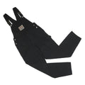 PAPER AND PLANE Womens Black Cotton Blend Slim Fit Dungarees M W38 L31 Casual