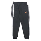 NIKE Womens Joggers Black & Orange Regular Tapered M W25 L26 Cotton Blend Casual
