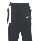 NIKE Womens Joggers Black & Orange Regular Tapered M W25 L26 Cotton Blend Casual