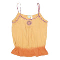 MONSOON Girls Yellow & Orange Spaghetti Strap Top Sleeveless Cotton Blend 12-13Y