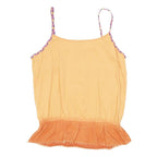 MONSOON Girls Yellow & Orange Spaghetti Strap Top Sleeveless Cotton Blend 12-13Y