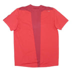 ADIDAS Mens Red & Maroon Modern T-Shirt L Short Sleeve 1/4 Zip Sportswear