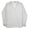 MAX VOLMARY Womens Blouse Grey V-Neck Long Sleeve 90s S