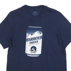ADIDAS Mens Blue Harbour Trees Graphic T-Shirt M Short Sleeve Crew Neck Casual