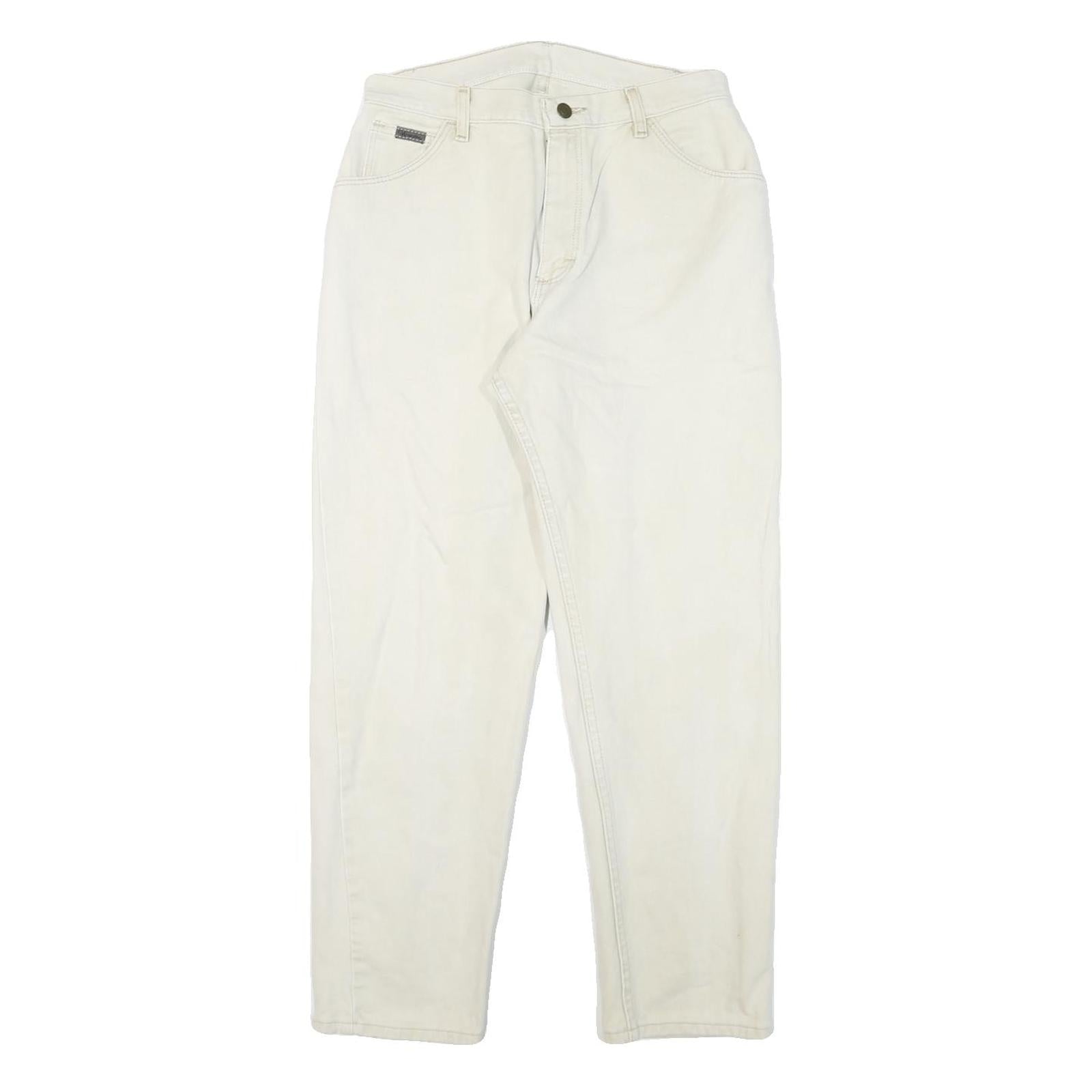 WRANGLER Womens Slim White Cotton Blend Denim Slim Jeans W29 L29 Classic Fit Zip