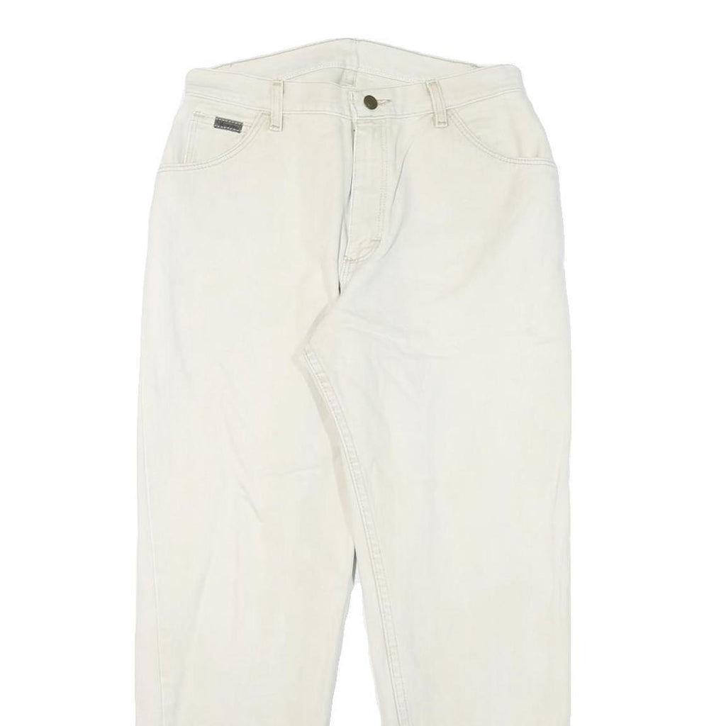 WRANGLER Womens Slim White Cotton Blend Denim Slim Jeans W29 L29 Classic Fit Zip