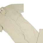 DICKIES Mens Beige Cotton Blend Dungarees Loose Fit XL W40 L30 Workwear