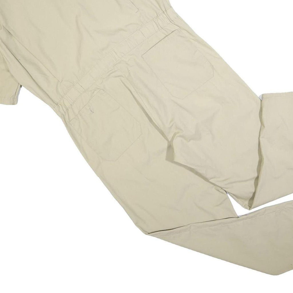 DICKIES Mens Beige Cotton Blend Dungarees Loose Fit XL W40 L30 Workwear