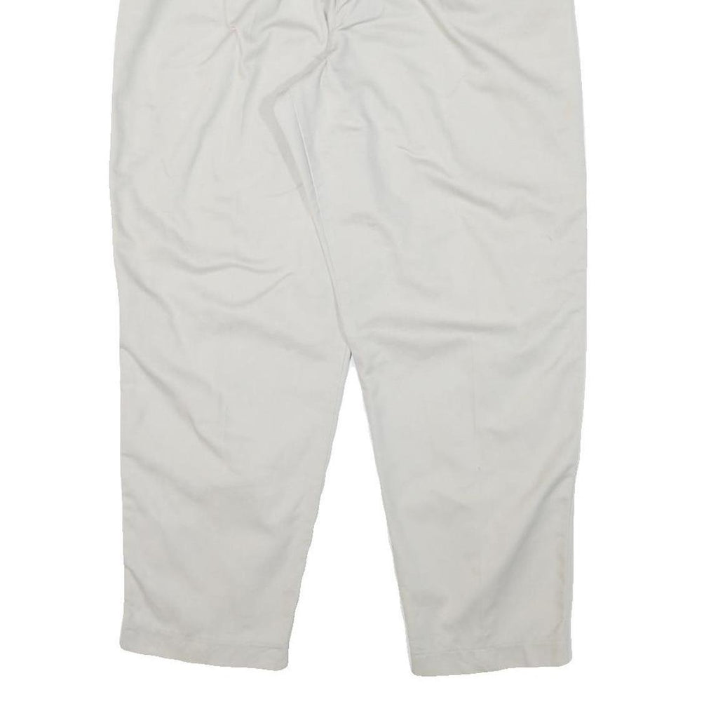 LEE Womens Cotton Blend White Relaxed Straight Trousers W30 L27 Casual Comfort