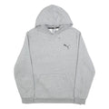 PUMA Mens Grey Hoodie L Cotton Pullover Drawstring Hood Casual Sweatshirt