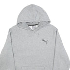 PUMA Mens Grey Hoodie L Cotton Pullover Drawstring Hood Casual Sweatshirt