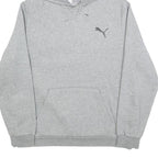 PUMA Mens Grey Hoodie L Cotton Pullover Drawstring Hood Casual Sweatshirt