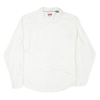 WRANGLER Mens White Shirt XL Cotton Blend Lightweight Casual Long Sleeve Button
