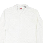 WRANGLER Mens White Shirt XL Cotton Blend Lightweight Casual Long Sleeve Button