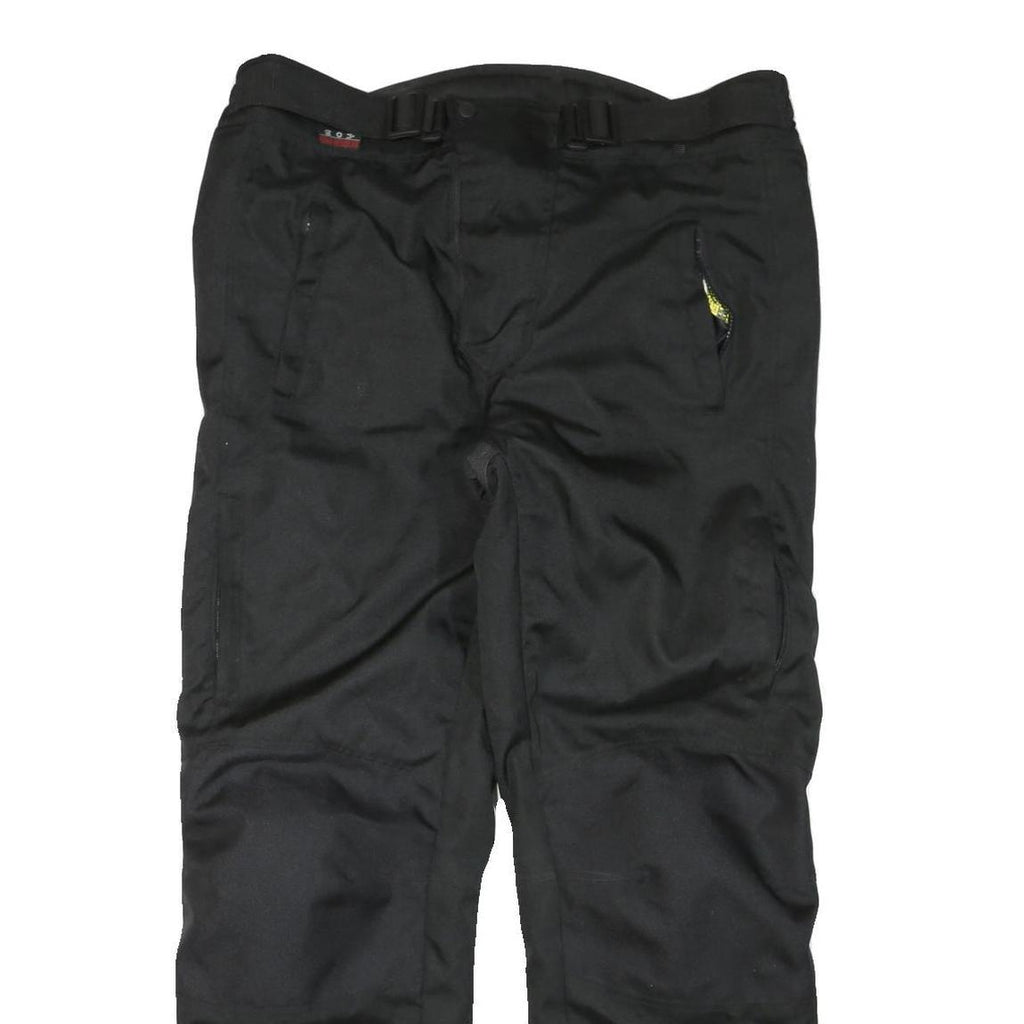 TOURING Mens Polyester Blend Black Regular Fit Trousers W38 L32 Zip Closure