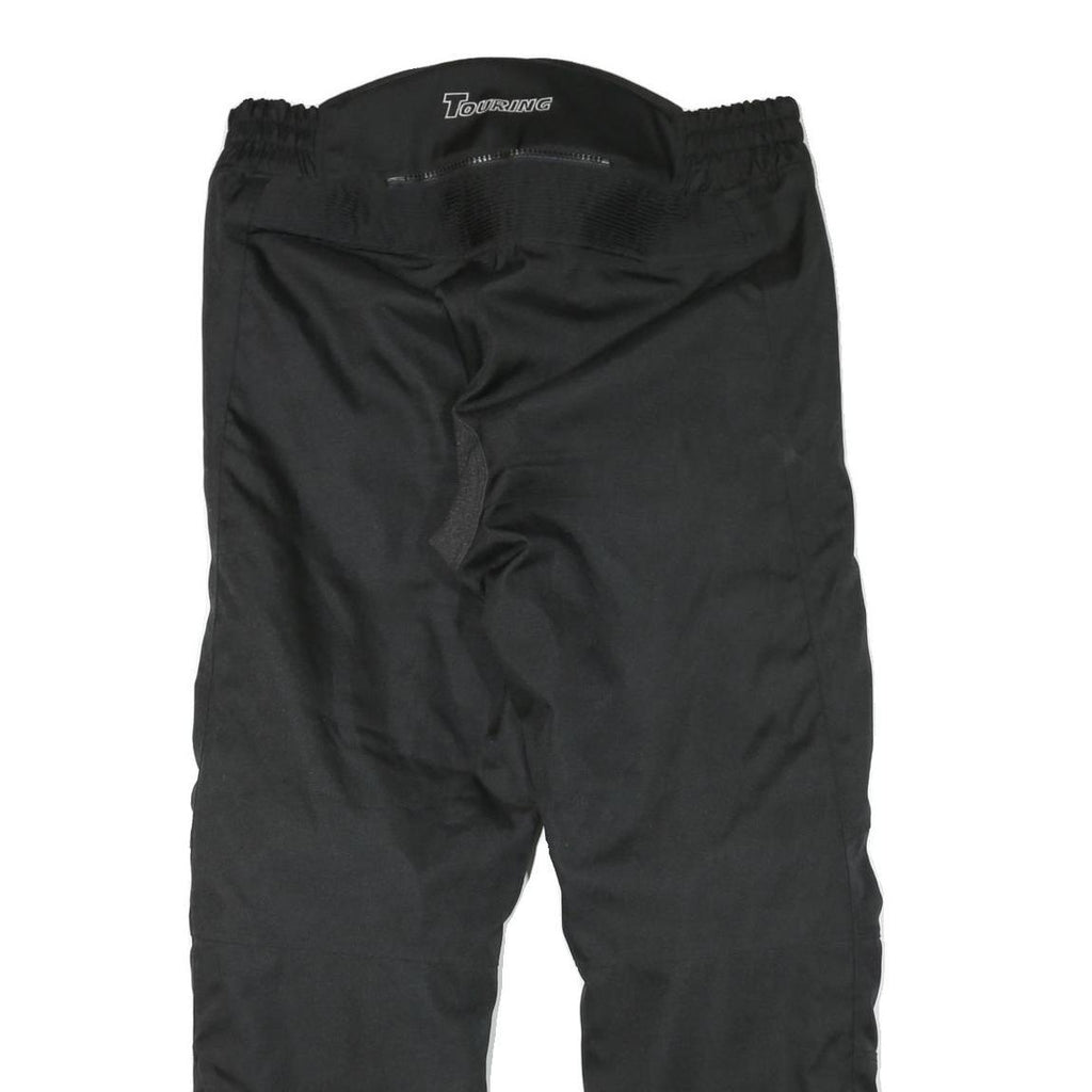 TOURING Mens Polyester Blend Black Regular Fit Trousers W38 L32 Zip Closure