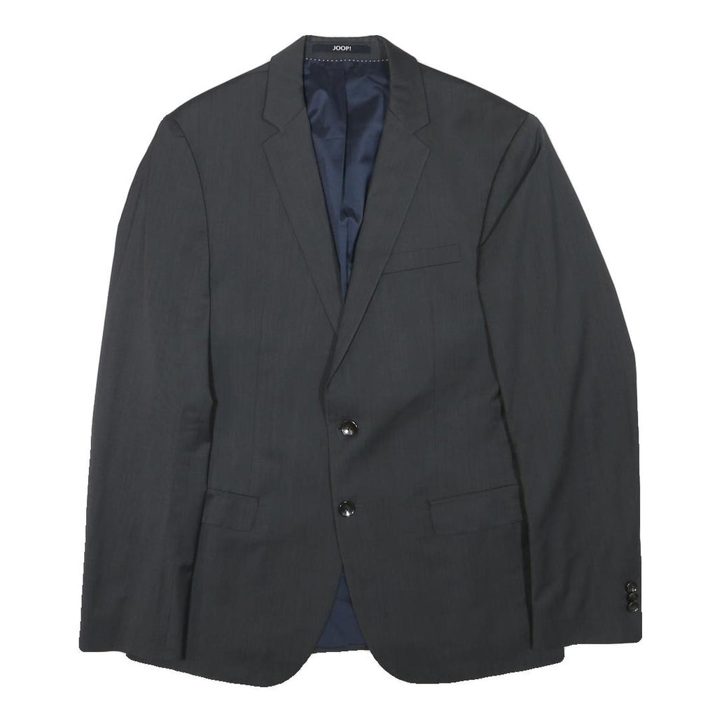 JOOP! Mens Black Wool Blend Classic Jacket S Woven Button Closure