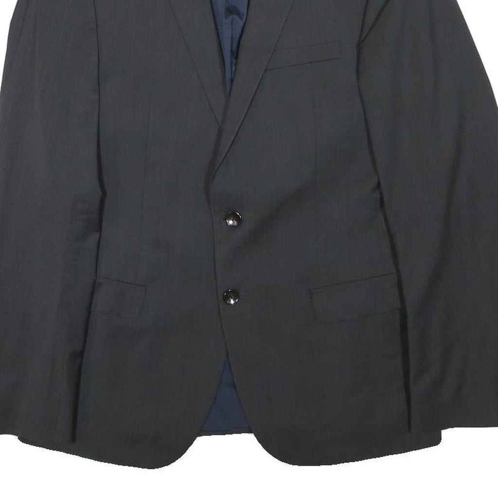 JOOP! Mens Black Wool Blend Classic Jacket S Woven Button Closure